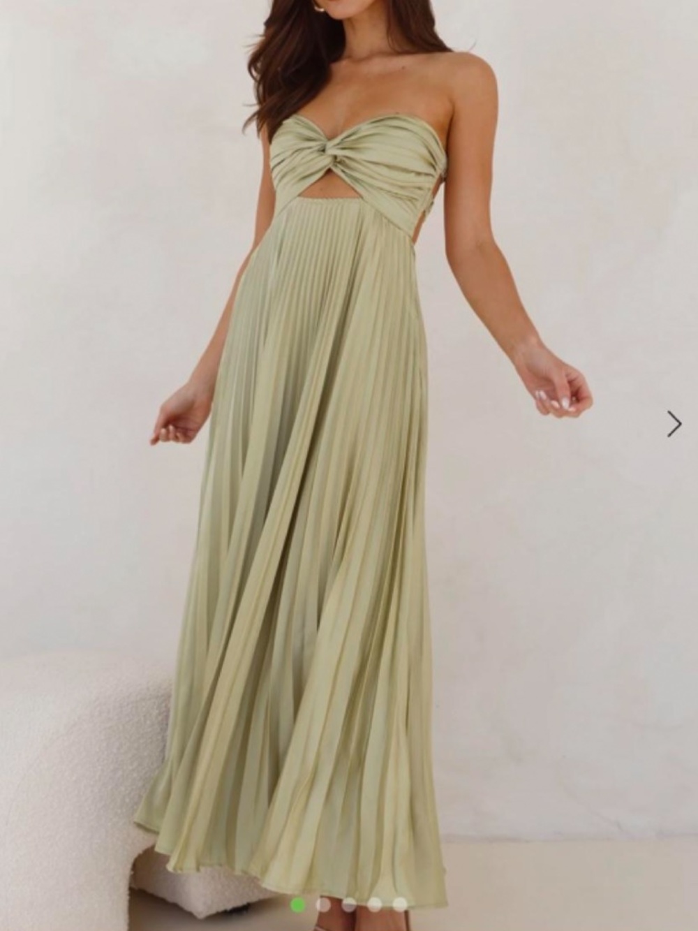 Hello Molly Green strapless dress